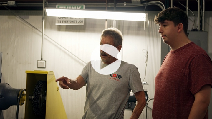 core job specialist explaining something to a core participant