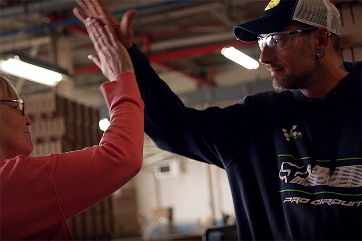 Employment Specialist Giving A CORE Participant A High Five