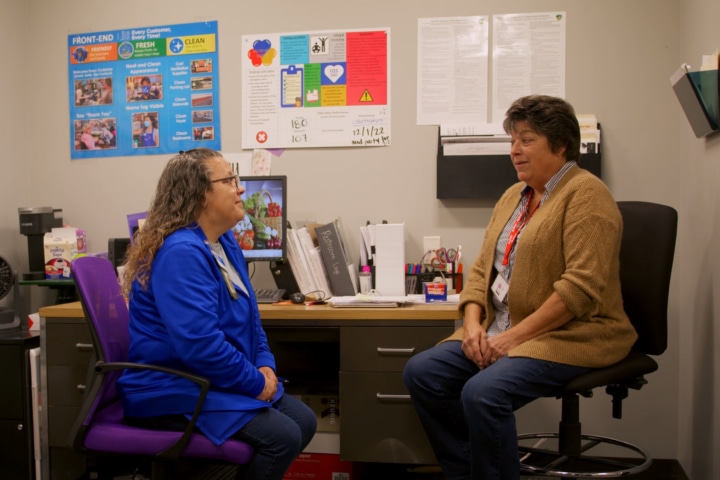 Kroger Manager Meeting With A CORE Job Coach