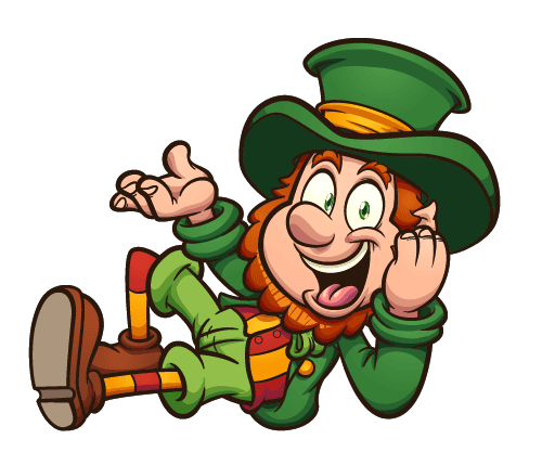 Leprechaun Lying On His Side With One Hand Extended